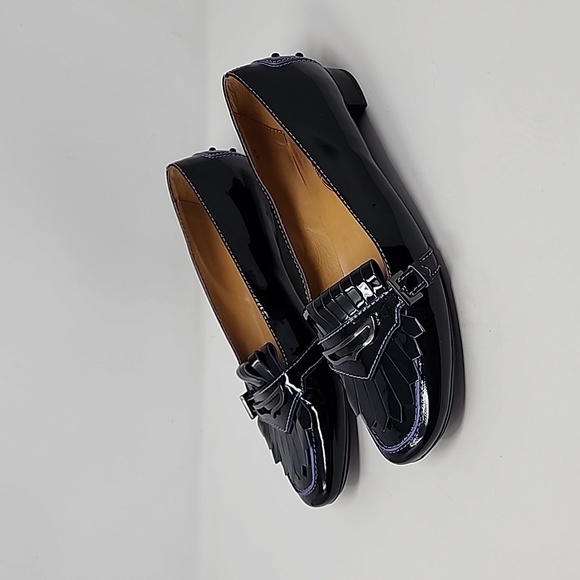 Black Patent Loafers Ladies Black Loafers Size Womens Black Wide